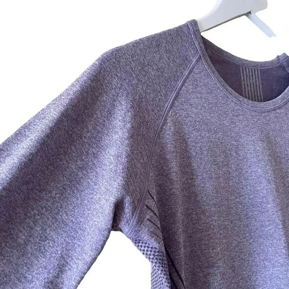 BCG Heather Purple Women’s Crewneck Long Sleeves Thumbhole Sporty SZ M #1150 - Picture 6 of 14